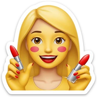 Sassy emoji nails 💅🏼+😉+👄 not realistic like a yellow emoji  sticker