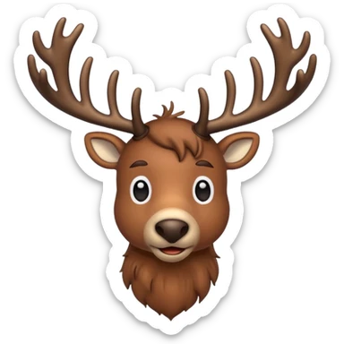 create some realistic christmas raindeers pausing sticker