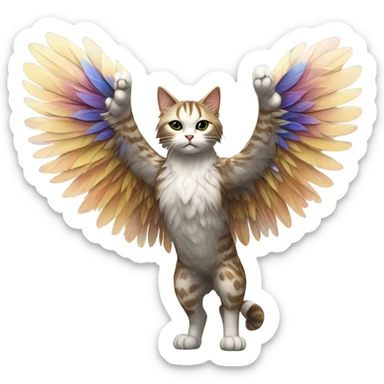 What cat with wings  sticker