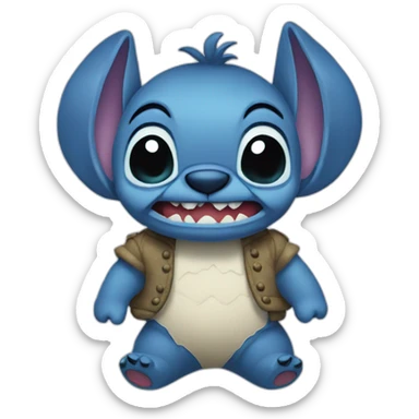 stitch deguisemen halloween sticker