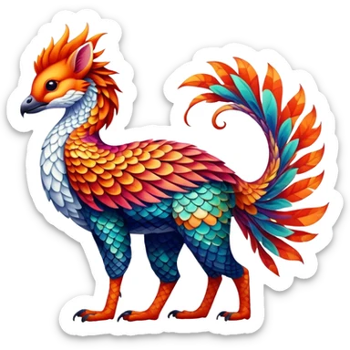 Colorful exotic Falvie-Fionbri, full body sticker