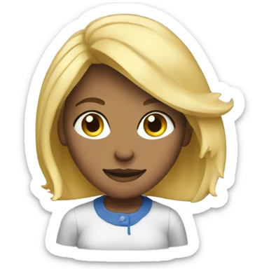 Blonde girl posing sticker