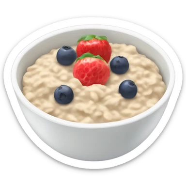 a bowl of oatmeal and fruit  sticker