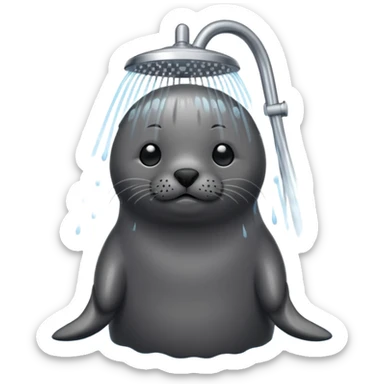 Seal in the shower sticker