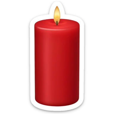 Decorative Wax Candle red sticker