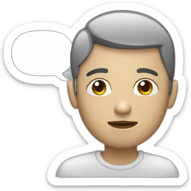 Person with thought bubble sticker
