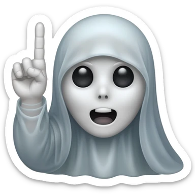 Ghost with middle finger sticker