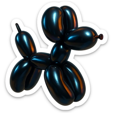 Toy black silhouette sticker