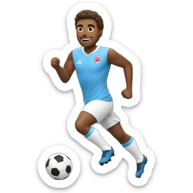 English soccer player running with jersy number 7 sticker