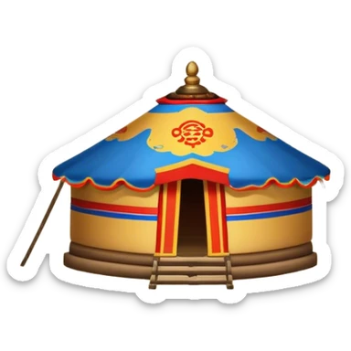 mongolian ger  sticker