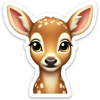 Cute baby deer sticker
