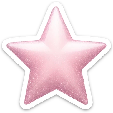 pale pink star sparkle sticker