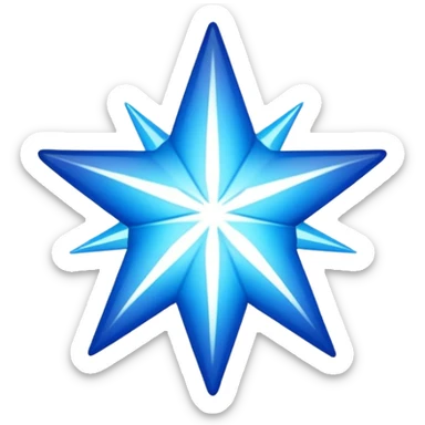 Estrella de color azul sticker