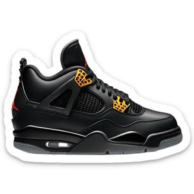 Jordan 4 shoes black cats sticker