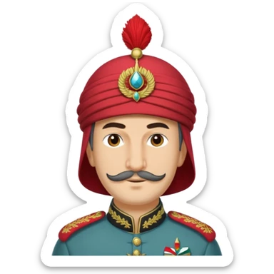 Génère moi un ancien soldat de l'empire ottoman  sticker