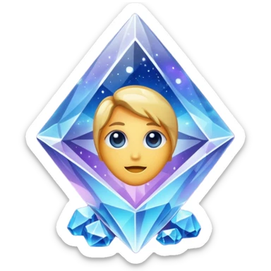 Galaxy within a crystal sticker