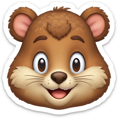 iconic face of Sandy Cheeks from SpongeBob sticker