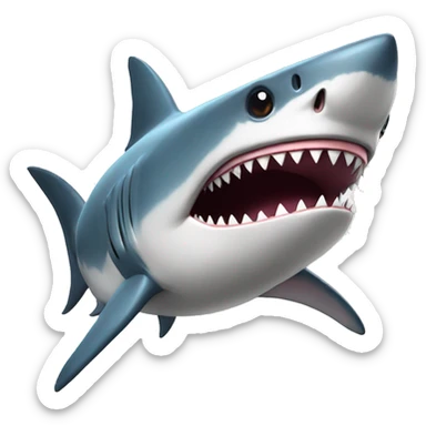 Shark with a top hat sticker