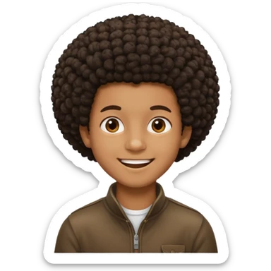 Black boy with a small afro  sticker