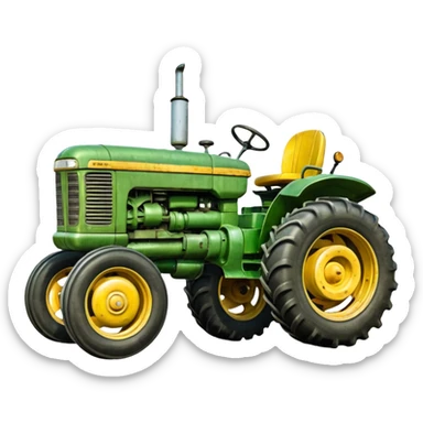 green farm tractor sticker