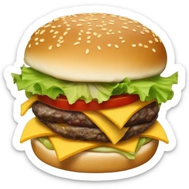 Burger with fries sticker
