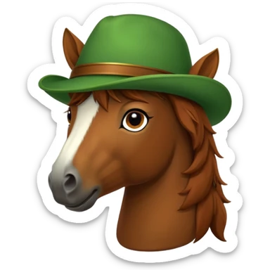 HORSE WITH GREEN HAT sticker
