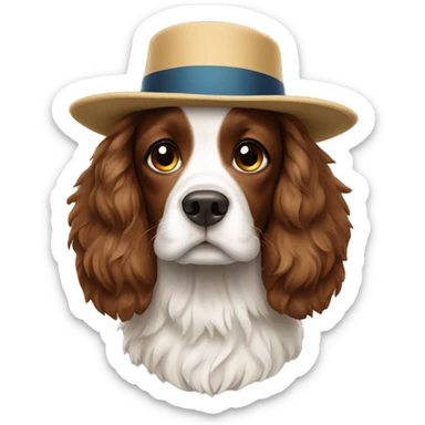 Spaniel with a hat on sticker