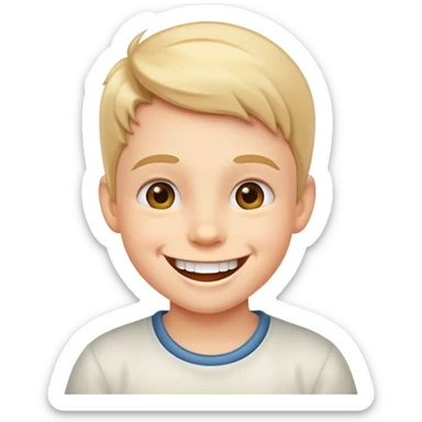 happy kid with big smile sticker