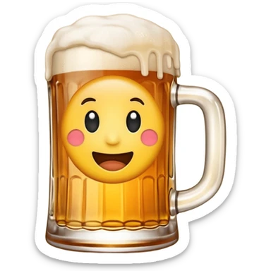 bier emoji gekennzeichnet mit "Freitags-Fübi" um 17 Uhr sticker