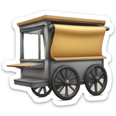 New York street cart Kathi roll sticker