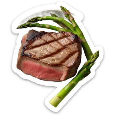 Stake and asparagus sticker