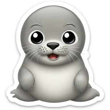 angry baby seal sticker