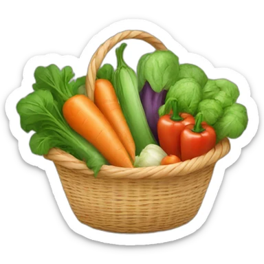a basket full of vegetables sticker
