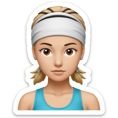 sportive woman with headband

 sticker