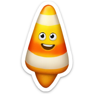Flirting candy corn sticker