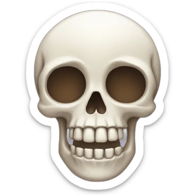 Cute kawai skull sticker