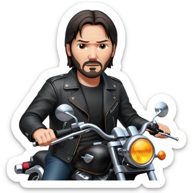 John Wick riding a motorcycle sticker