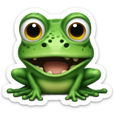 extreme fear frog sticker