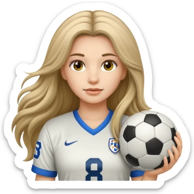 Long Haired Football Players, Female player sticker