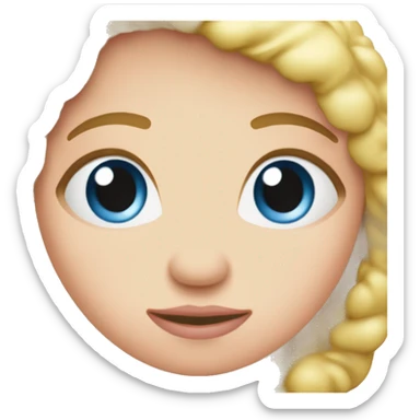 Gul emojie som blåser tygge gummi med øyene luket og har lyse rosa hjerter rundt seg. sticker