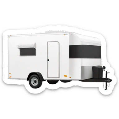 White enclosed trailer sticker