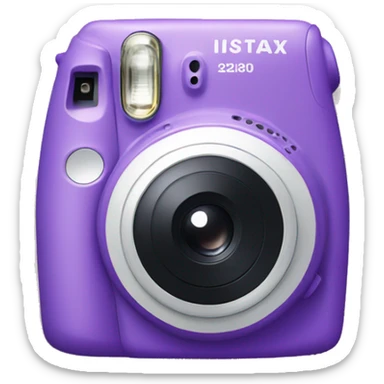 Purple instax camera sticker