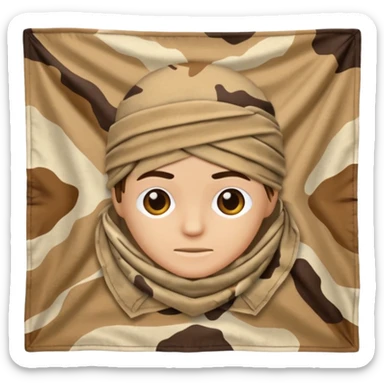desert camouflage bandana sticker