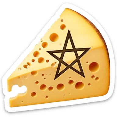 cheese witchcraft occult pentagram sticker