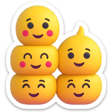 Emojis ass sitting on another emojis face like a girl and guy sticker