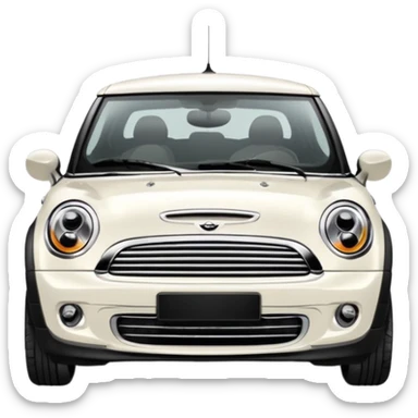 White Mini Cooper car sticker