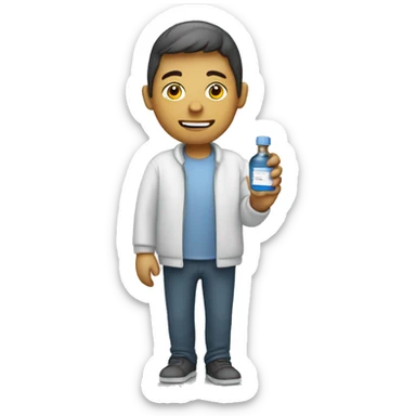 A person making a glucose profile sticker