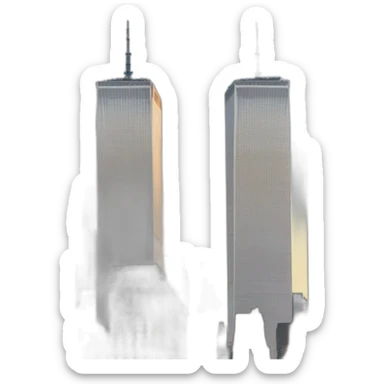 the twin towers during september 11 2001 sticker