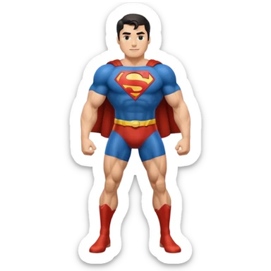 super man with leg sticker