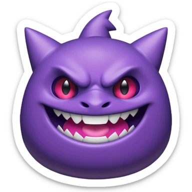 Pokemon legendary purple and pink mega gengar sticker